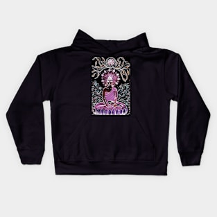 Buddha sitting under a Banyan tree Kids Hoodie